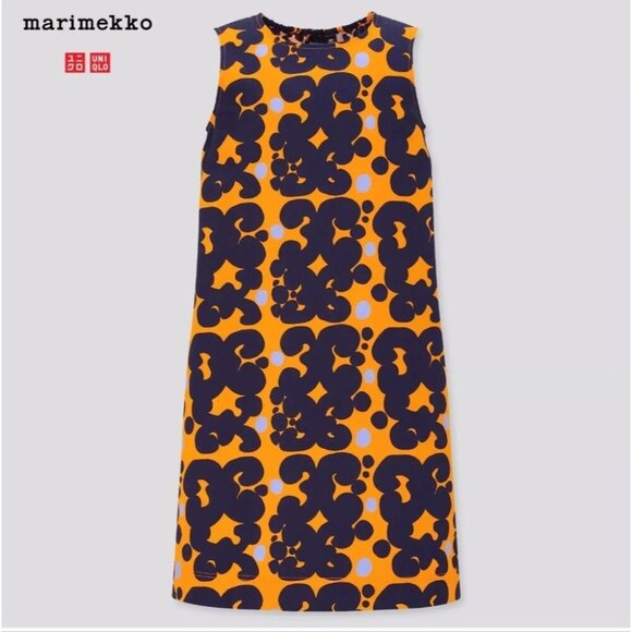 MARIMEKKO | Keidas Sleeveless Dress Tunic Orange  girls Sz 10 12 - Picture 1 of 6